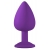 Большая фиолетовая анальная пробка Emotions Cutie Large с голубым кристаллом - 10 см. - Lola Games - купить с доставкой в Кирове