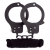Чёрные наручники из листового металла в комплекте с веревкой BONDX METAL CUFFS LOVE ROPE SET - Dream Toys - купить с доставкой в Кирове