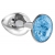 Малая серебристая анальная пробка Diamond Light blue Sparkle Small с голубым кристаллом - 7 см. - Lola Games - купить с доставкой в Кирове