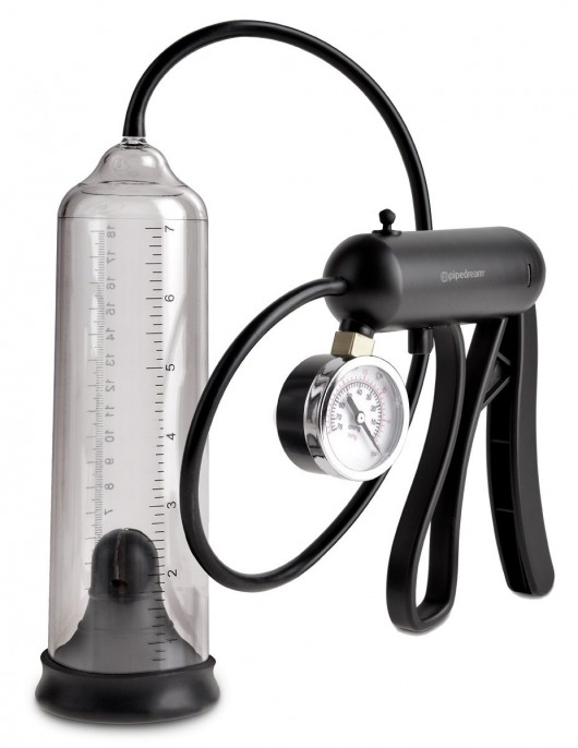 Вакуумная мужская помпа с датчиком давления Pro-Gauge Power Pump - Pipedream - в Кирове купить с доставкой