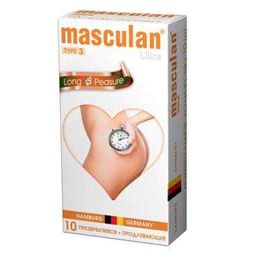 Розовые презервативы Masculan Ultra Long Pleasure с колечками, пупырышками и продлевающим эффектом - 10 шт. - Masculan - купить с доставкой в Кирове