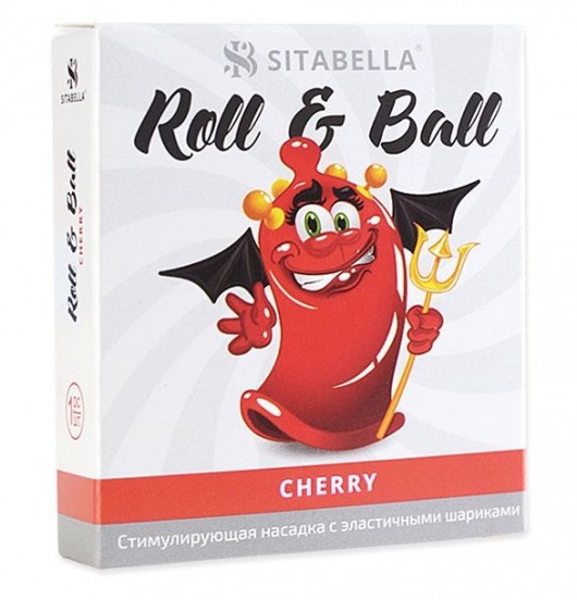 Стимулирующий презерватив-насадка Roll   Ball Cherry - Sitabella - купить с доставкой в Кирове