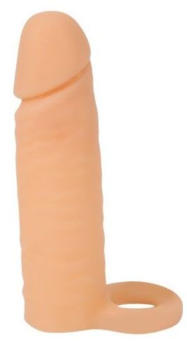 Насадка на фаллос с кольцом для мошонки - 16 см. - Sex Expert - в Кирове купить с доставкой