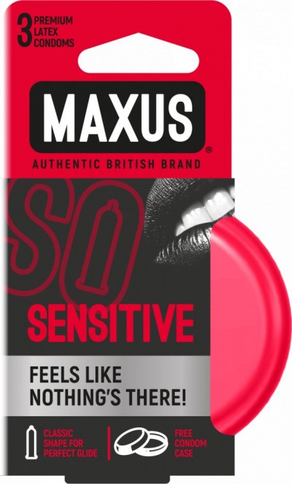 Ультратонкие презервативы в железном кейсе MAXUS Sensitive - 3 шт. - Maxus - купить с доставкой в Кирове