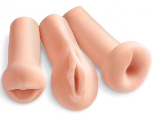 Комплект из 3 мастурбаторов All 3 Holes: вагина, анус, ротик - Pipedream - в Кирове купить с доставкой
