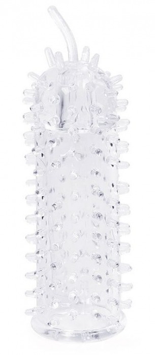 Закрытая рельефная насадка Crystal sleeve с усиками - 12 см. - Erowoman-Eroman - в Кирове купить с доставкой