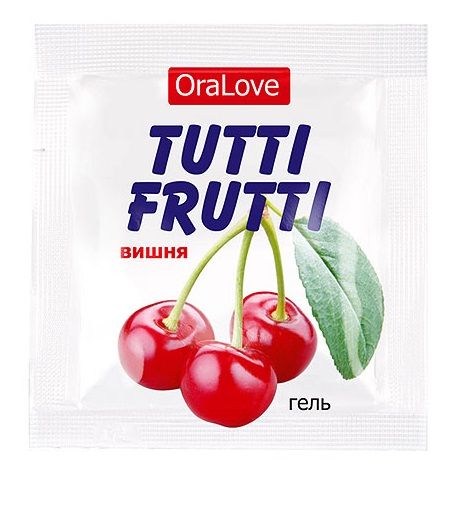Пробник гель-смазки Tutti-frutti с вишнёвым вкусом - 4 гр. - Биоритм - купить с доставкой в Кирове