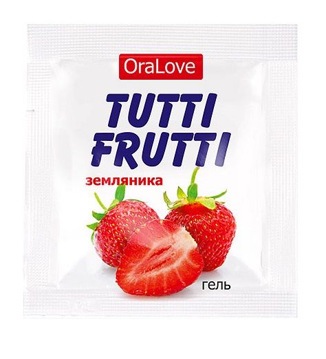 Пробник гель-смазки Tutti-frutti с земляничным вкусом - 4 гр. - Биоритм - купить с доставкой в Кирове