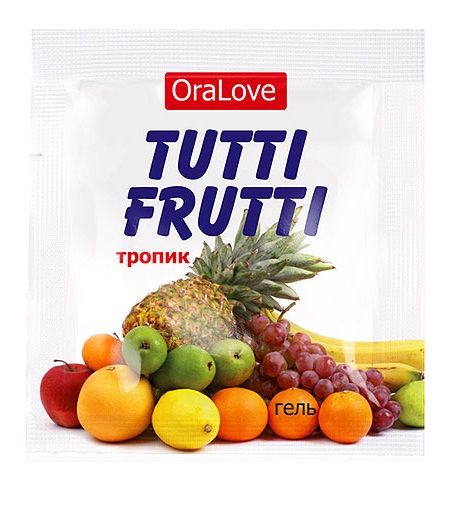 Пробник гель-смазки Tutti-frutti со вкусом тропических фруктов - 4 гр. - Биоритм - купить с доставкой в Кирове