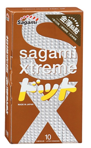 Презервативы Sagami Xtreme FEEL UP с точечной текстурой и линиями прилегания - 10 шт. - Sagami - купить с доставкой в Кирове