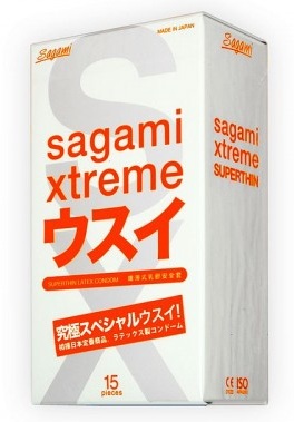 Ультратонкие презервативы Sagami Xtreme SUPERTHIN - 15 шт. - Sagami - купить с доставкой в Кирове