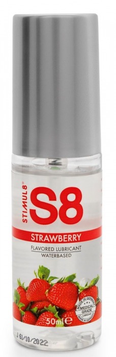 Лубрикант S8 Flavored Lube со вкусом клубники - 50 мл. - Stimul8 - купить с доставкой в Кирове