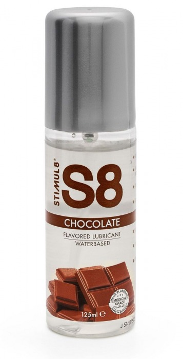 Смазка на водной основе S8 Flavored Lube со вкусом шоколада - 125 мл. - Stimul8 - купить с доставкой в Кирове