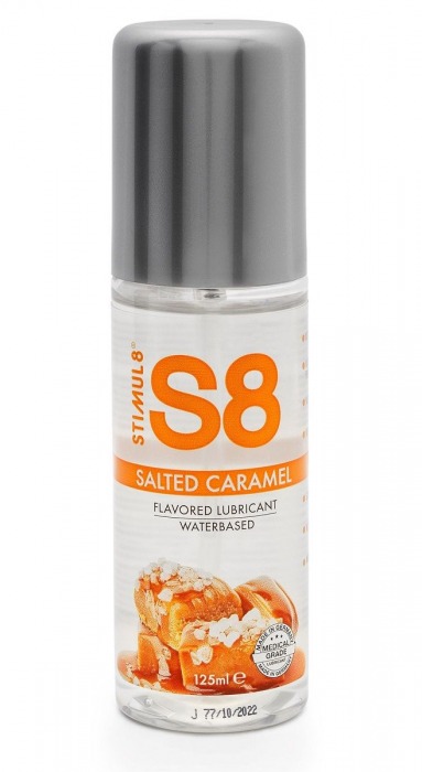 Смазка на водной основе S8 Flavored Lube со вкусом соленой карамели - 125 мл. - Stimul8 - купить с доставкой в Кирове