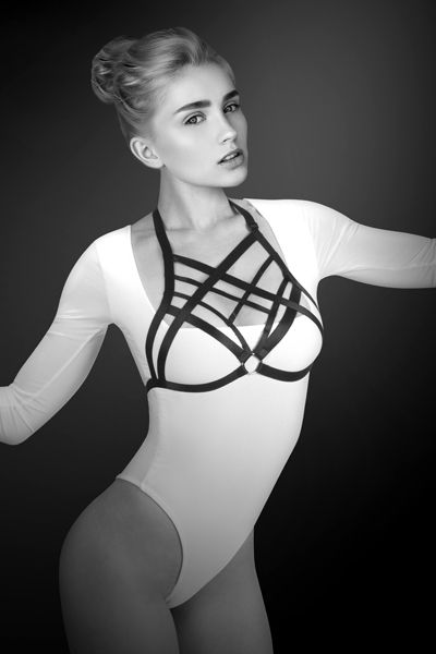 Черная упряжь на грудь Clara - Bijoux Pour Toi - купить с доставкой в Кирове
