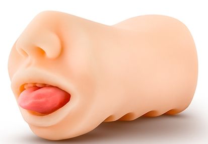 Телесный мастурбатор-ротик с язычком Oral Anne - Blush Novelties - в Кирове купить с доставкой