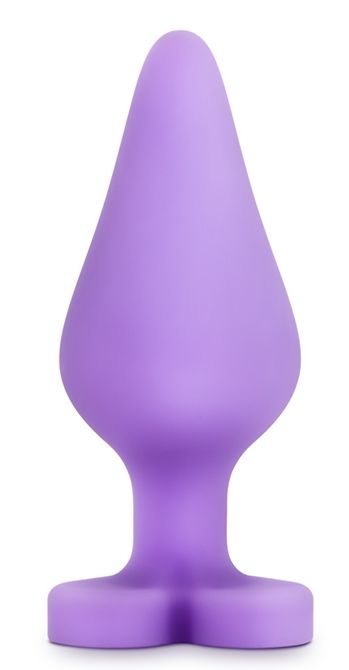 Фиолетовая анальная пробка Naughty Candy Heart Do Me Now - 8,9 см. - Blush Novelties - купить с доставкой в Кирове