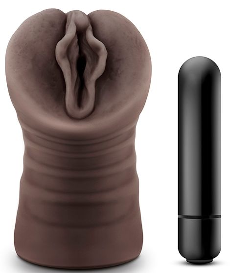 Коричневый мастурбатор-вагина Alexis - Blush Novelties - в Кирове купить с доставкой