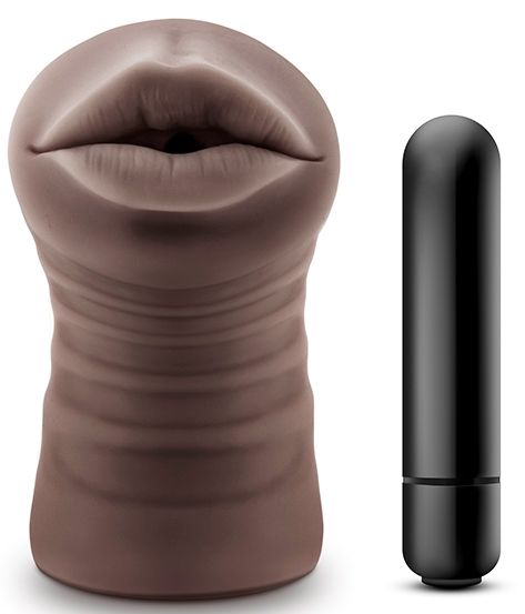 Коричневый мастурбатор-ротик Heather - Blush Novelties - в Кирове купить с доставкой
