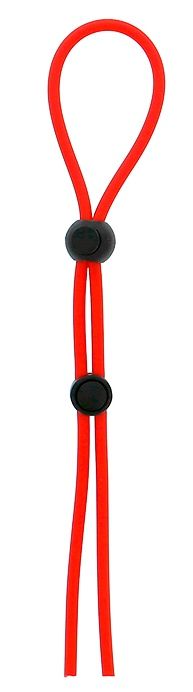 Красное лассо на пенис с двумя бусинами STRETCHY LASSO CAGE - Dream Toys - в Кирове купить с доставкой