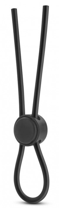 Черное силиконовое лассо на пенис SILICONE LOOP COCK RING - Blush Novelties - в Кирове купить с доставкой