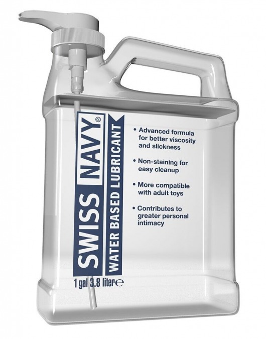 Канистра лубриканта Swiss Navy Water Based Lube на водной основе - 3,8 л. - Swiss navy - купить с доставкой в Кирове