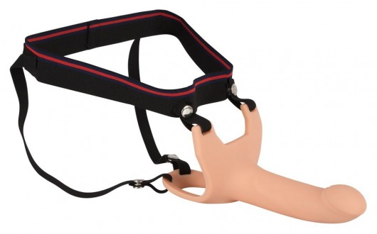 Силиконовый полый страпон на ремнях Silicone Strap-on - 16 см. - Orion - купить с доставкой в Кирове