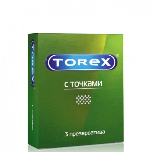 Текстурированные презервативы Torex  С точками  - 3 шт. - Torex - купить с доставкой в Кирове