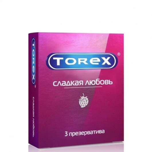 Презервативы Torex  Сладкая любовь  с ароматом клубники - 3 шт. - Torex - купить с доставкой в Кирове