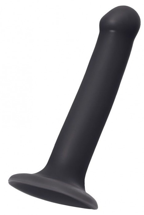 Черный фаллос на присоске Silicone Bendable Dildo M - 18 см. - Strap-on-me - купить с доставкой в Кирове