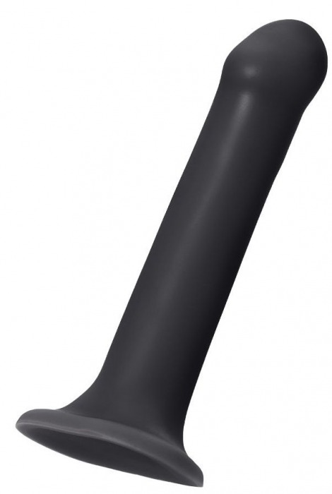 Черный фаллос на присоске Silicone Bendable Dildo XL - 20 см. - Strap-on-me - купить с доставкой в Кирове