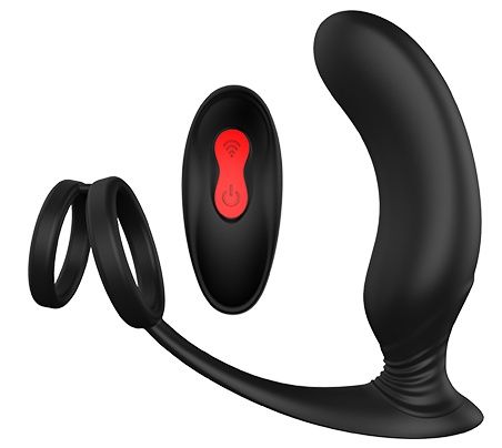 Черный массажер простаты REMOTE P-PLEASER - Dream Toys - в Кирове купить с доставкой