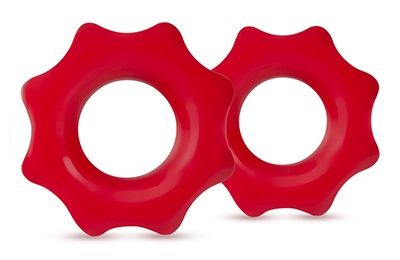 Набор из 2 красных фигурных эрекционных колец NUTZ - Blush Novelties - в Кирове купить с доставкой
