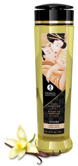 Массажное масло с ароматом ванили Desire - 240 мл. - Shunga - купить с доставкой в Кирове