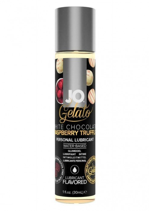 Лубрикант с ароматом трюфелей из белого шоколада и малины JO GELATO WHITE CHOCOLATE RASPBERRY TRUFFLE - 30 мл. - System JO - купить с доставкой в Кирове