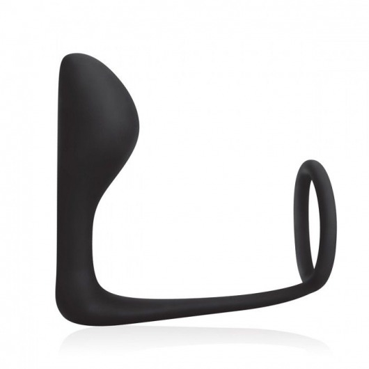 Стимулятор простаты с фиксацией эрекционным кольцом Prostate Gear - BlueLine - в Кирове купить с доставкой