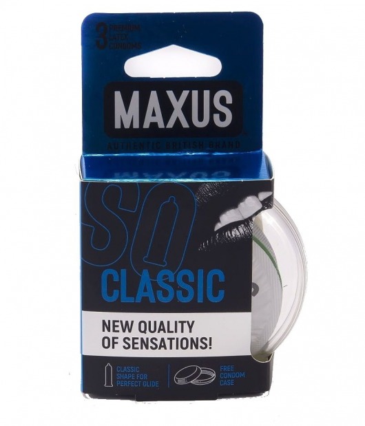 Классические презервативы в пластиковом кейсе MAXUS Classic - 3 шт. - Maxus - купить с доставкой в Кирове