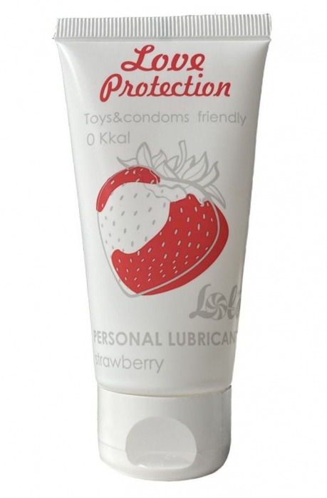 Лубрикант на водной основе с ароматом малины Love Protection Strawberry - 50 мл. - Lola Games - купить с доставкой в Кирове