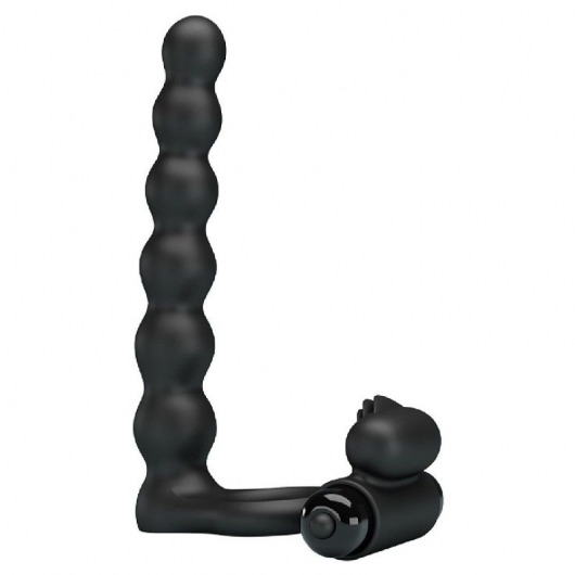 Черная насадка для двойной стимуляции Hercules Penis Sheath III - 15,3 см. - Baile - купить с доставкой в Кирове