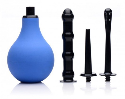 Анальный душ с 3 насадками Premium One-way Valve Anal Douche Set - XR Brands - купить с доставкой в Кирове