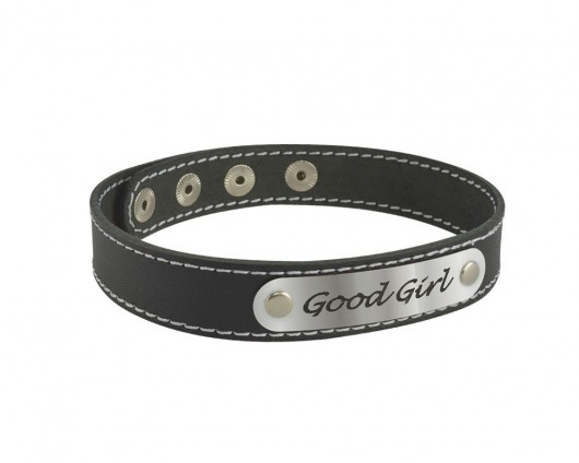 Чокер с белой строчкой Good Girl - Sitabella - купить с доставкой в Кирове