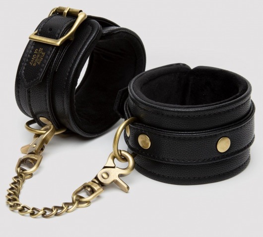 Черные оковы на ноги Bound to You Faux Leather Ankle Cuffs - Fifty Shades of Grey - купить с доставкой в Кирове