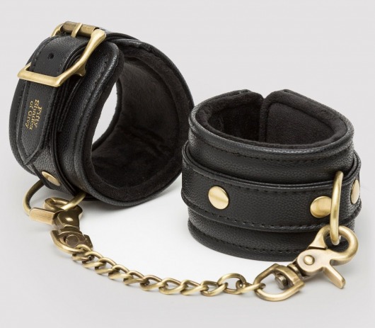 Черные наручники Bound to You Faux Leather Wrist Cuffs - Fifty Shades of Grey - купить с доставкой в Кирове