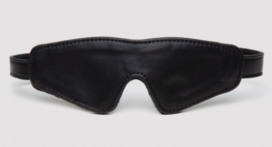 Черная плотная маска на глаза Bound to You Faux Leather Blindfold - Fifty Shades of Grey - купить с доставкой в Кирове