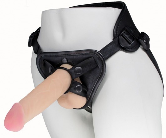 Пояс харнесс BEST UNI strap с 2 насадками - 18 и 22 см. - LOVETOY (А-Полимер) - купить с доставкой в Кирове