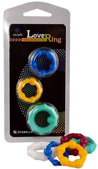 Набор из 3 цветных эрекционных колец Love Ring - Sitabella - в Кирове купить с доставкой