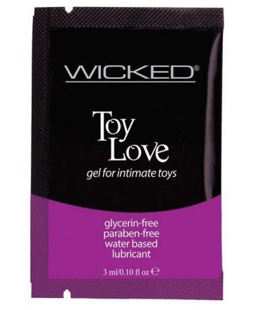 Лубрикант на водной основе для использования с игрушками WICKED Toy Love - 3 мл. - Wicked - купить с доставкой в Кирове