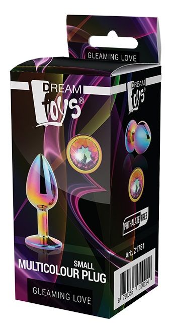 Голографическая анальная втулка с радужным кристаллом - 7,1 см. - Dream Toys - купить с доставкой в Кирове