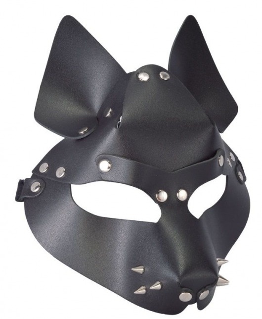 Черная маска Wolf с шипами - Sitabella - купить с доставкой в Кирове