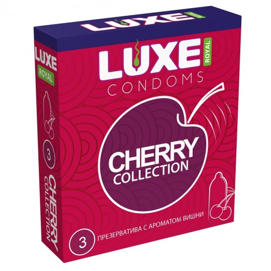 Презервативы с ароматом вишни LUXE Royal Cherry Collection - 3 шт. - Luxe - купить с доставкой в Кирове